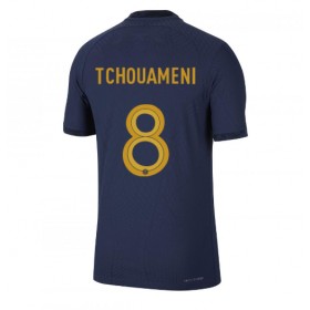 Frankrike Aurelien Tchouameni #8 Hemmakläder VM 2022 Kortärmad